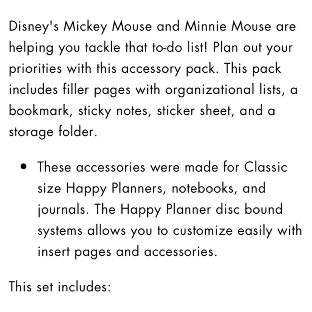 NIP Disney Oasis Adventure Classic Accessory Pk & Sticker Pack-The Happy Planner